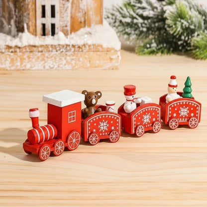 Festive Train Christmas Decoration - Wooden & Plastic Christmas Ornaments for Tree 6