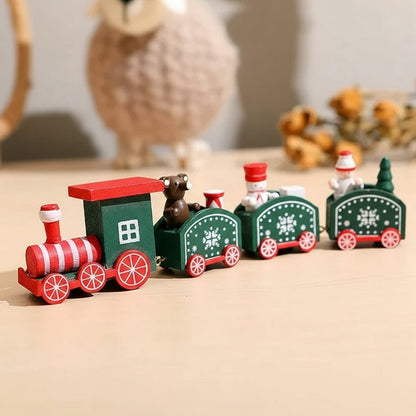 Festive Train Christmas Decoration - Wooden & Plastic Christmas Ornaments for Tree 8