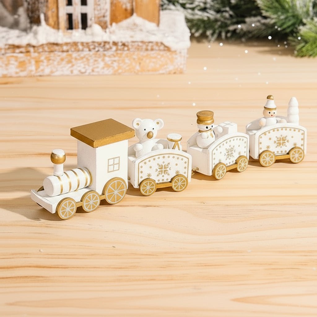 Festive Train Christmas Decoration - Wooden & Plastic Christmas Ornaments for Tree 9