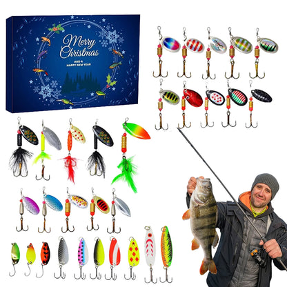 Fishing Advent Calendar - 24 Days of Fishing Surprises with Lures & Tools 0