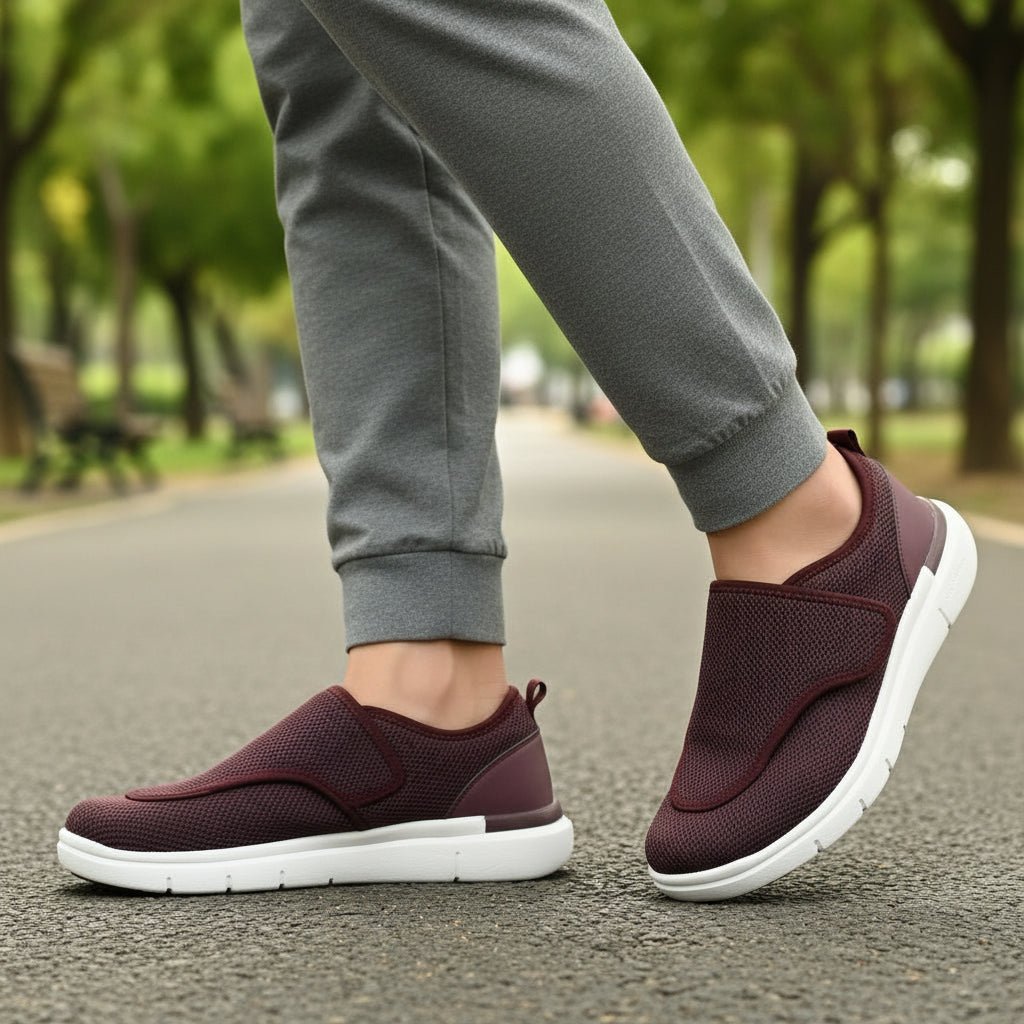 FitVille - Extra Wide Women's Walking Shoes with Adjustable Velcro Strap 0