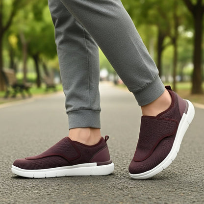 FitVille - Extra Wide Women's Walking Shoes with Adjustable Velcro Strap 0