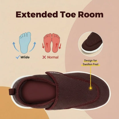 FitVille - Extra Wide Women's Walking Shoes with Adjustable Velcro Strap 3