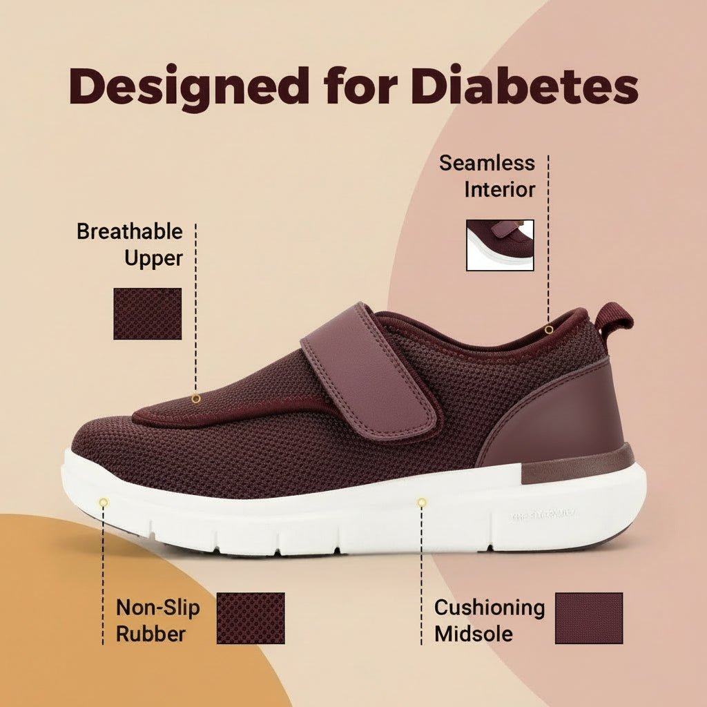 FitVille - Extra Wide Women's Walking Shoes with Adjustable Velcro Strap 4