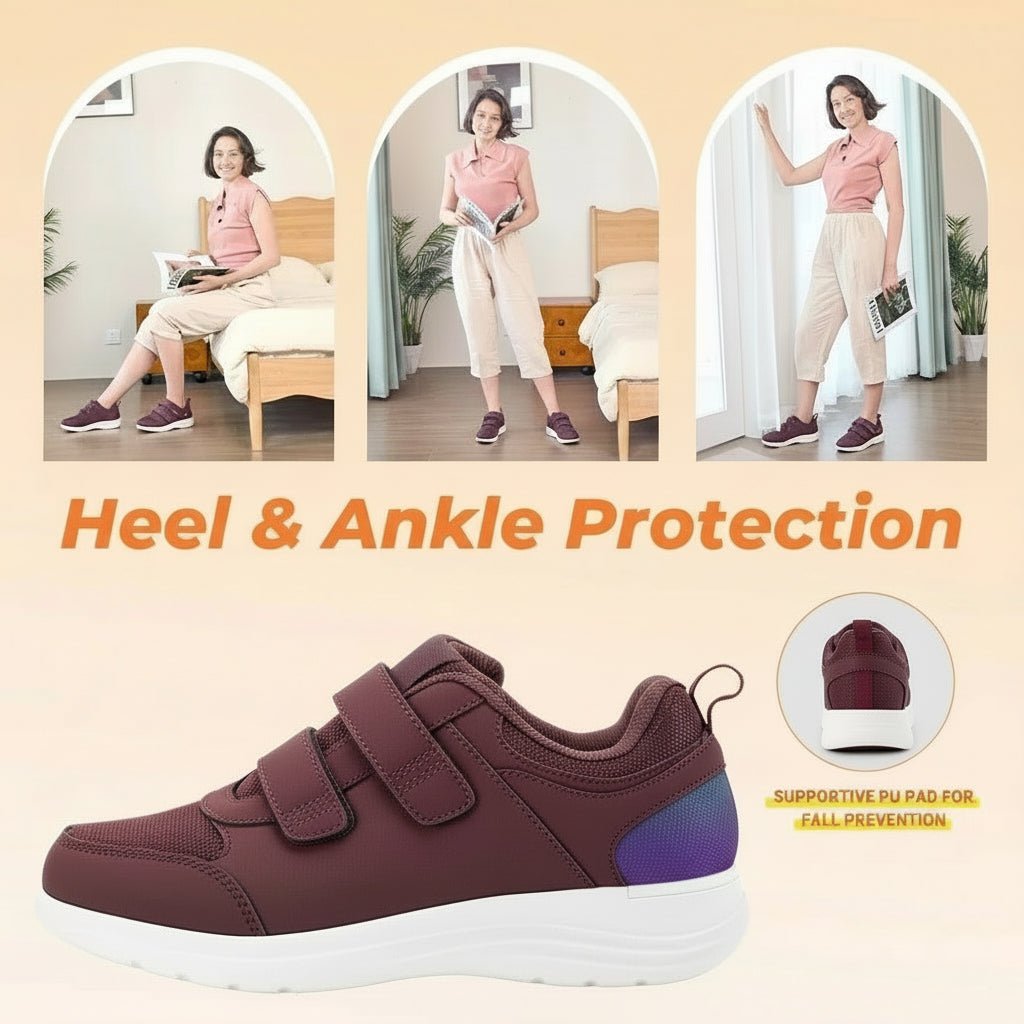 FitVille - Women's Lightweight Adjustable Diabetic Walking Shoes for Swollen Feet 4