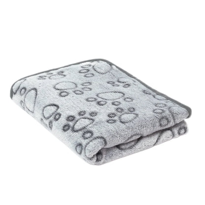 Flannel Pet Blanket with Paw Print Design - Soft, Cozy, Machine Washable for Dogs & Cats 10