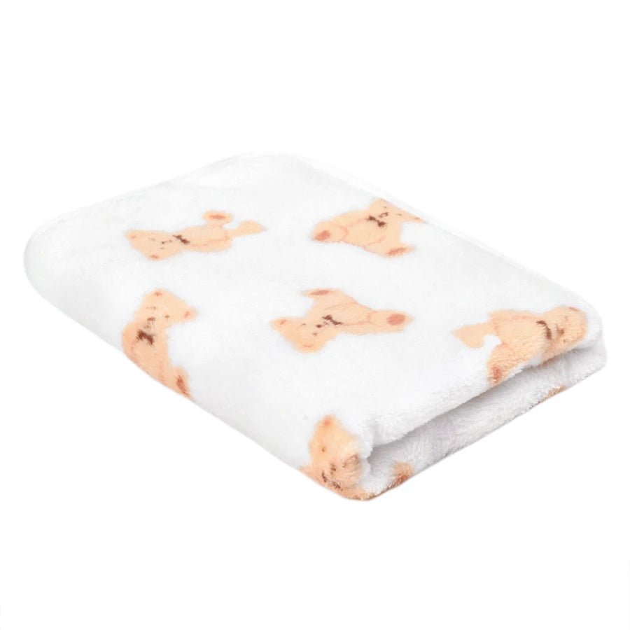 Flannel Pet Blanket with Paw Print Design - Soft, Cozy, Machine Washable for Dogs & Cats 7