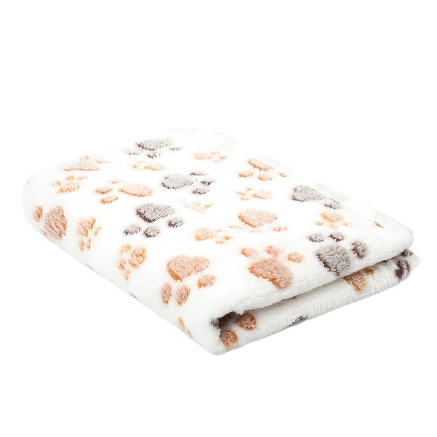 Flannel Pet Blanket with Paw Print Design - Soft, Cozy, Machine Washable for Dogs & Cats 9