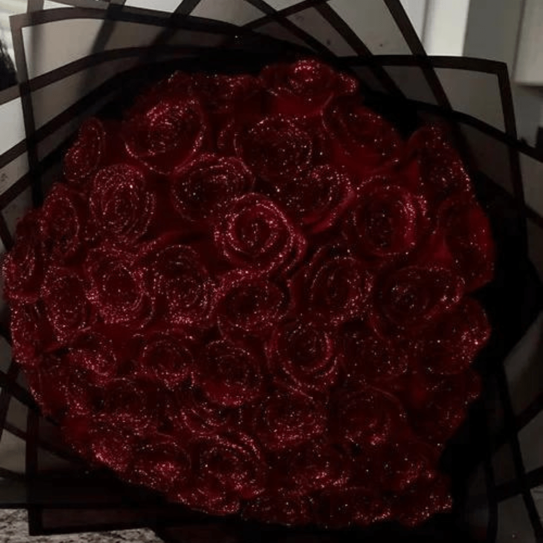 Fleurion Forever Bloom Rose | Real preserved glitter rose for romantic gifts and home decoration 1