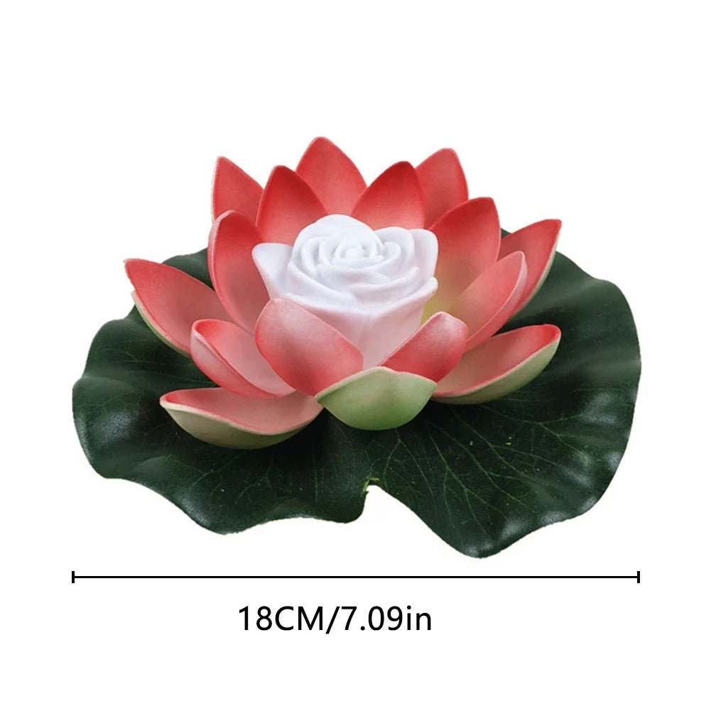 Floating LED Lotus Pond Light - Wireless Waterproof Garden Decor with Soft Glow 4