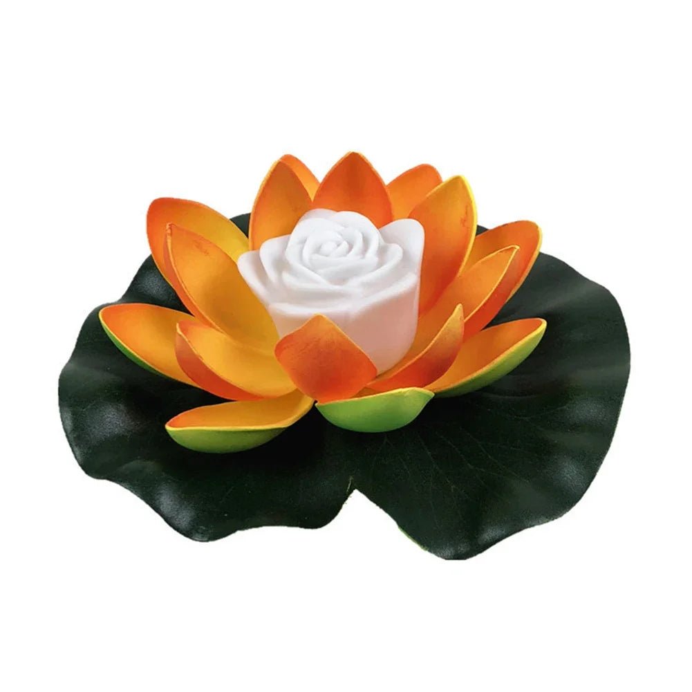 Floating LED Lotus Pond Light - Wireless Waterproof Garden Decor with Soft Glow 8