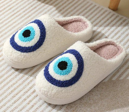 FluffSteps Cartoon Christmas Deer Print Warm Non-Slip Slippers for Winter 7