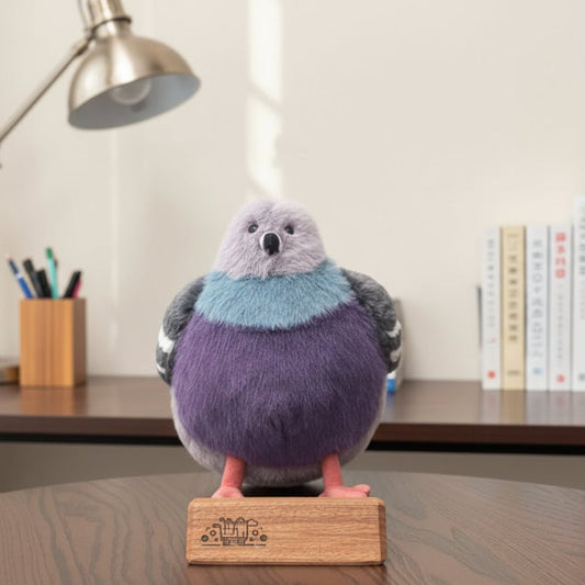 Fluffy Pigeon Plush Toy - Soft Stuffed Animal for Cuddling and Comfort 0