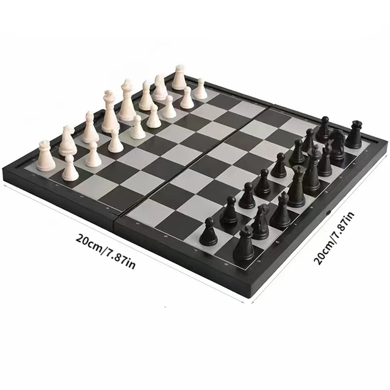 Foldable Magnetic Chess Set with Chess Board - Portable Family Game 1