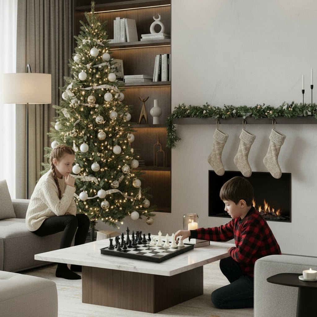 Foldable Magnetic Chess Set with Chess Board - Portable Family Game 3