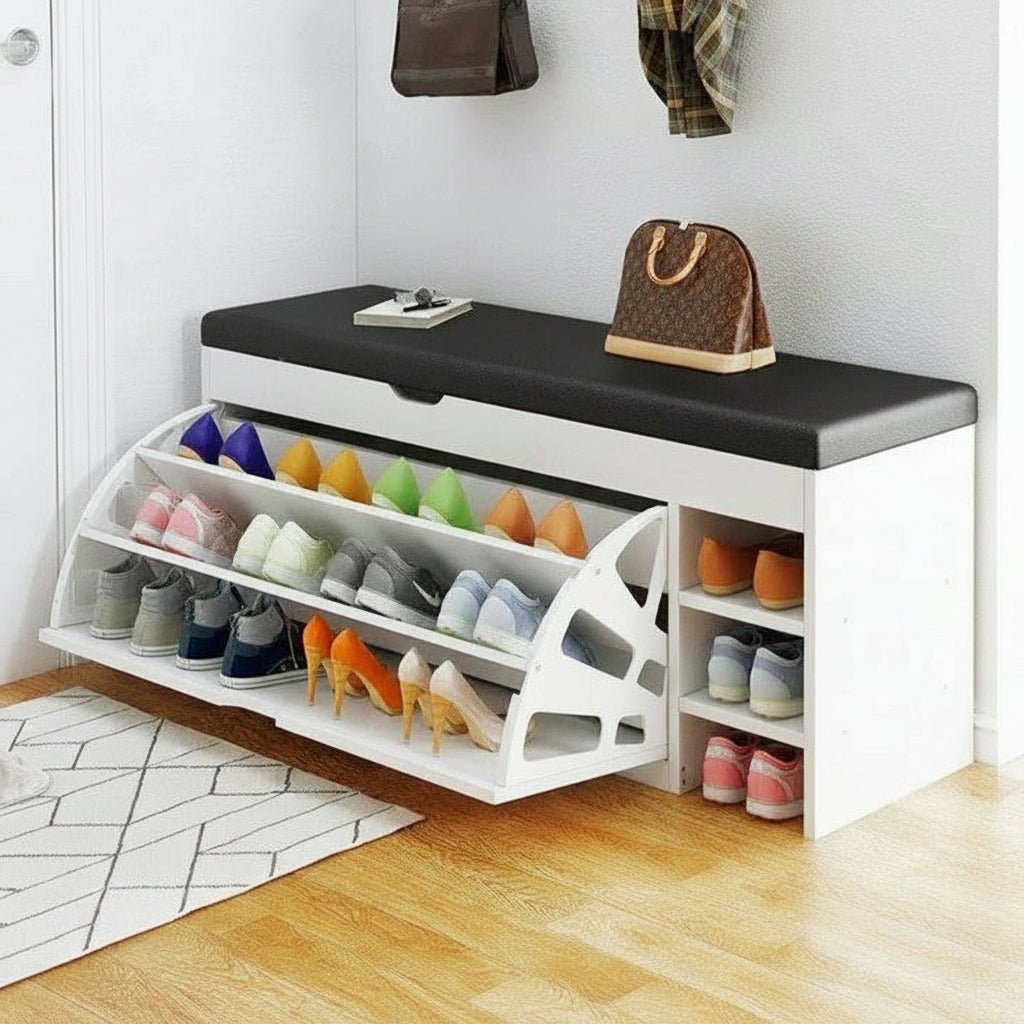 Frendorf - 3-in-1 Shoe Cabinet Bench with Folding System for Hallways 0