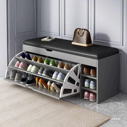 Frendorf - 3-in-1 Shoe Cabinet Bench with Folding System for Hallways 3
