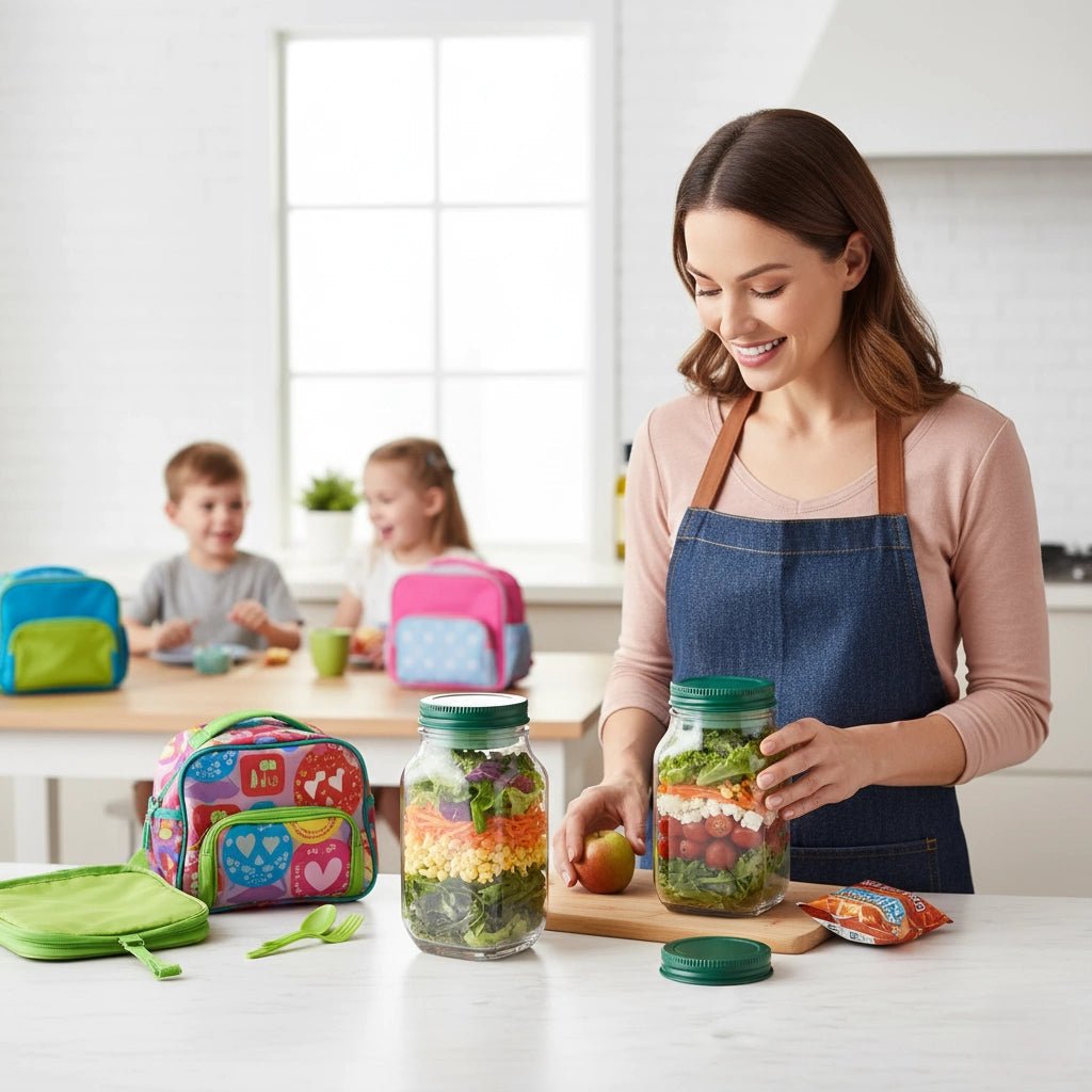 FreshKeeper - Layered Salad Shaker Jar with Built-In Sauce Cup for Freshness 4