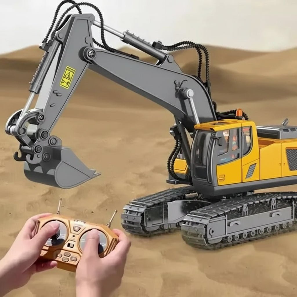 FunDrive Remote Control Excavator and Dump Truck Set for Kids - Durable, Easy to Use, Great Gift 2