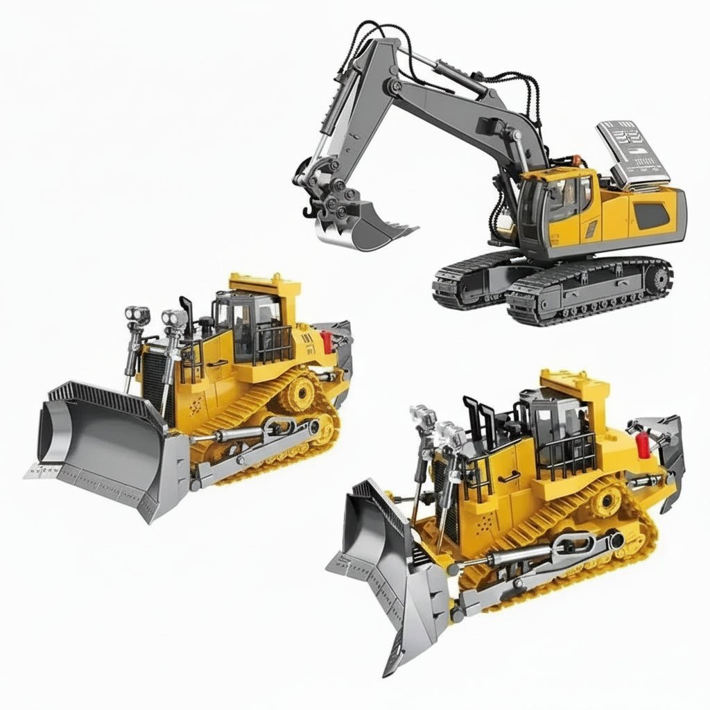 FunDrive Remote Control Excavator and Dump Truck Set for Kids - Durable, Easy to Use, Great Gift 4