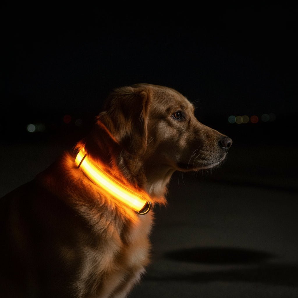 GLOWBITE – Reflective LED Collar for Dogs, Adjustable & Bright