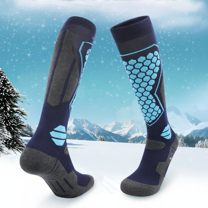 GTUBIKE Thermal Winter Ski Socks - Moisture-Wicking Wool, Unisex, Knee-High 0