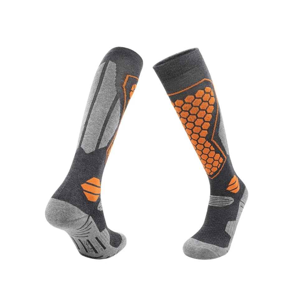 GTUBIKE Thermal Winter Ski Socks - Moisture-Wicking Wool, Unisex, Knee-High 8
