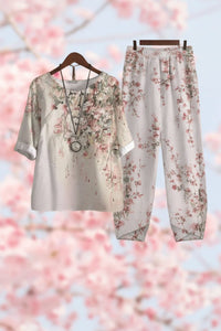 Gaia Loungewear - Elegant Two Piece Co Ord Set in Airy Polyester 4