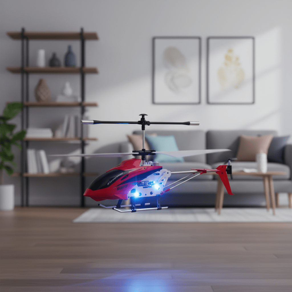 Gear-Tech - Mini RC Helicopter with Gyro, LED Lights & Quick USB Charging 6