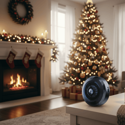 SECURO MINI - Telecamera di sicurezza WiFi 1080P compatta con visione notturna e rilevamento del movimento