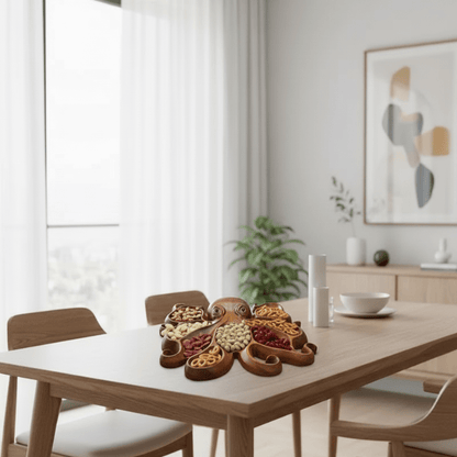 SEA GRAZE – Unique Octopus-Shaped Serving Platter, Handcrafted & Rustic