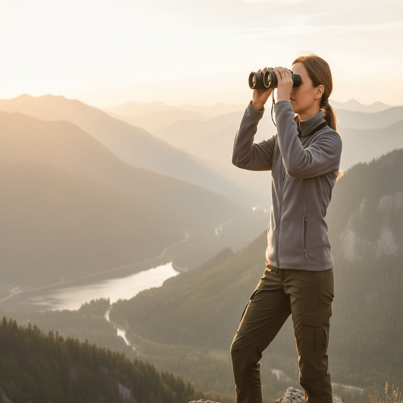 OPTIVEX – Compact 2000M Long Range Binoculars with 40x Magnification & BAK4 Glass