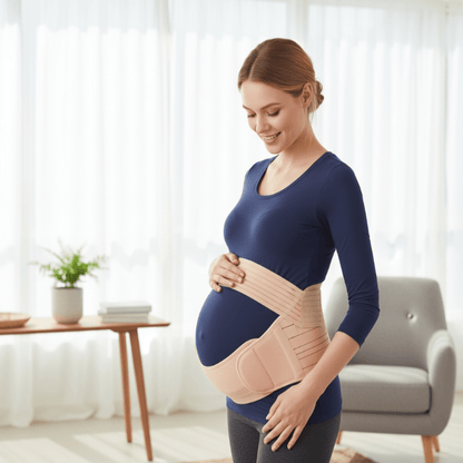 EMBRAVA – 3-in-1 Pregnancy Support Band for Comfort & Stability, Adjustable & Breathable