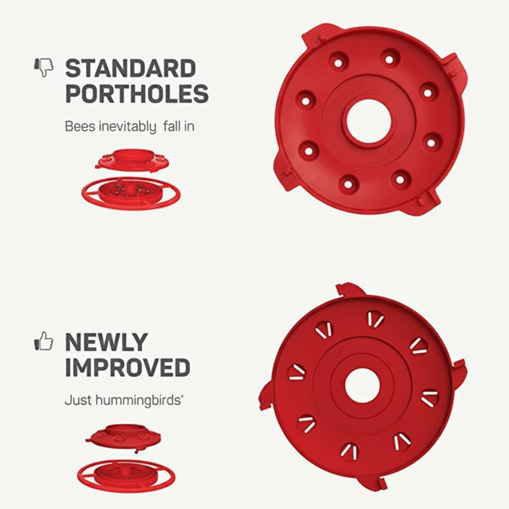 SAFEFEEDER – Bee-Proof Hummingbird Feeder with Ant Guard & 16oz Capacity