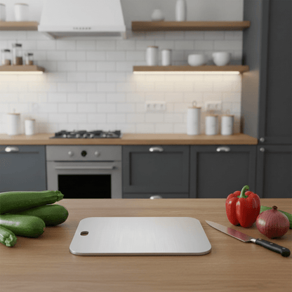 TITANSLAB – Titanium Stainless Steel Cutting Board with Double-Sided Surface