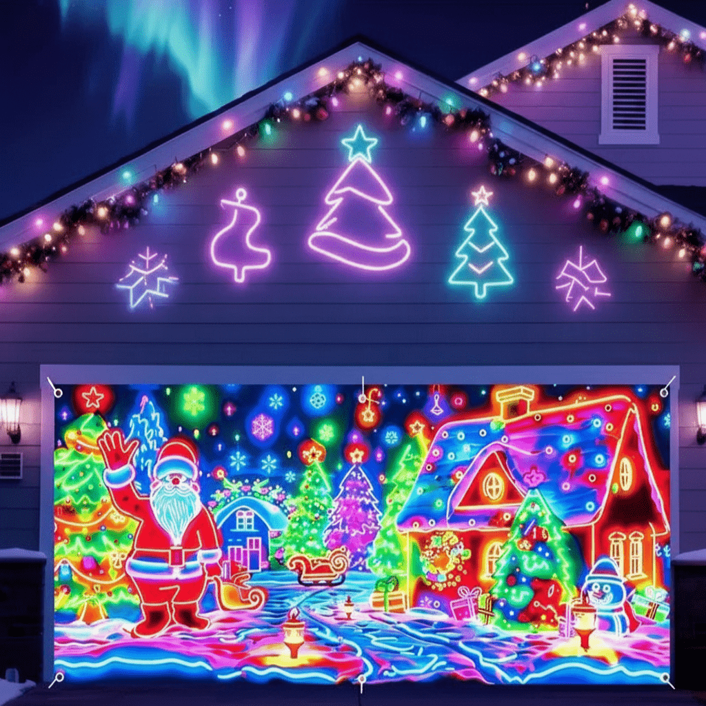 NEON BACKDROP – Durable Glow Decoration for Holiday Parties