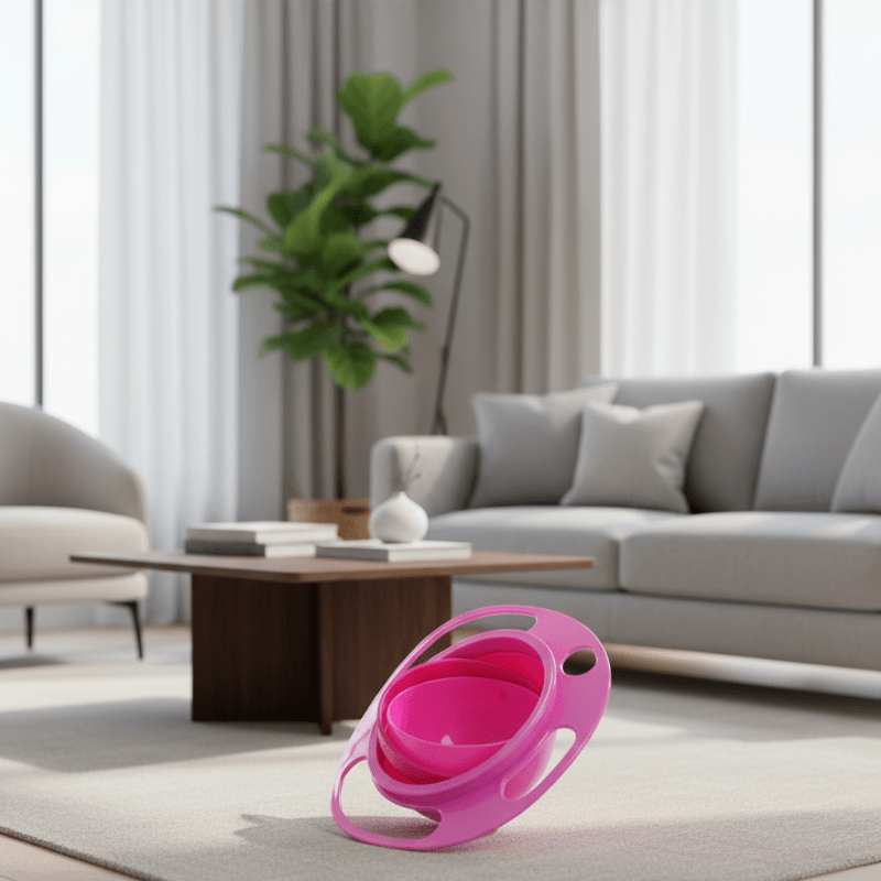 TOTGYRO – 360° Anti-Spill Children’s Bowl with Lid & Ergonomic Handles