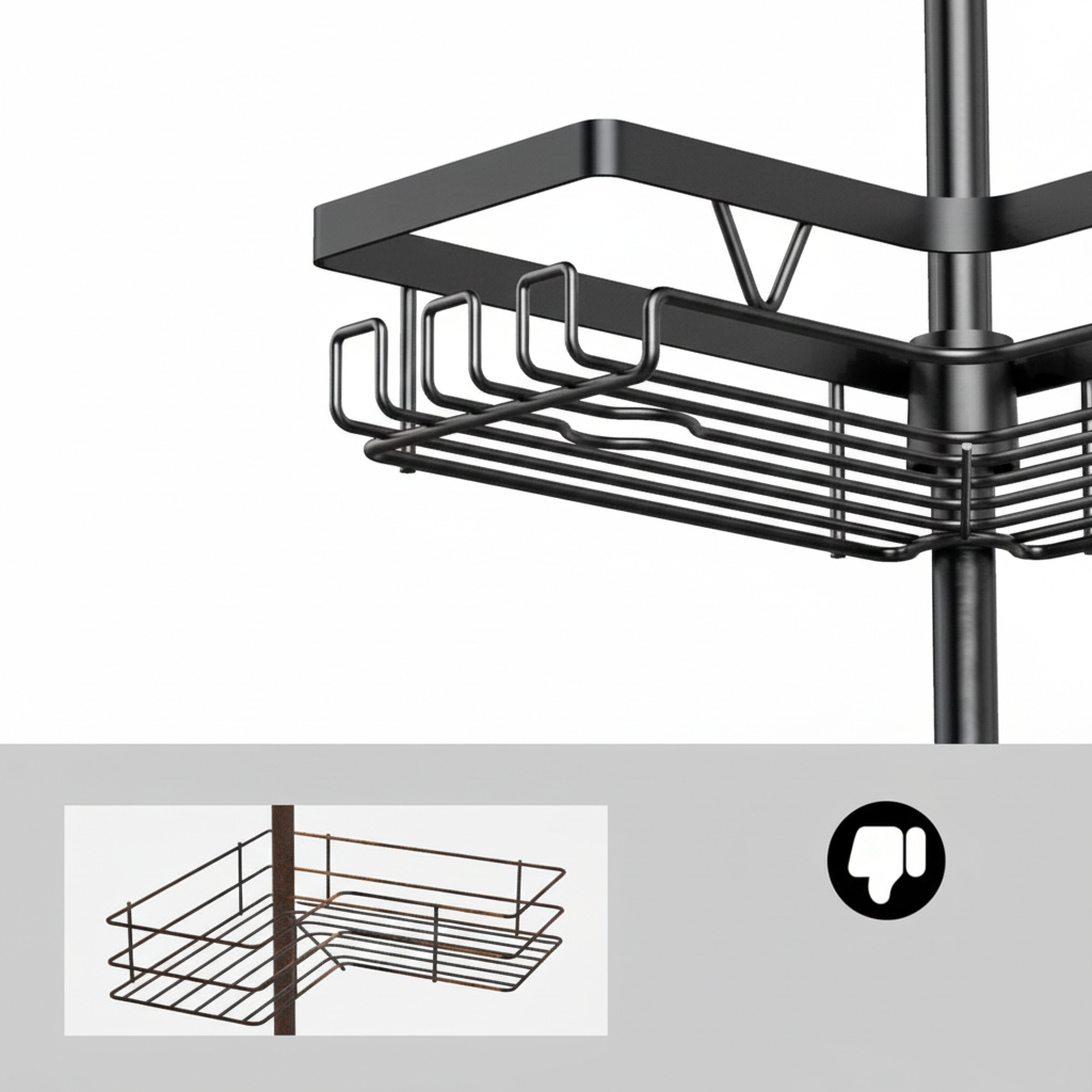 TENSION TOWER – Rust-Resistant Storage for Any Bathroom