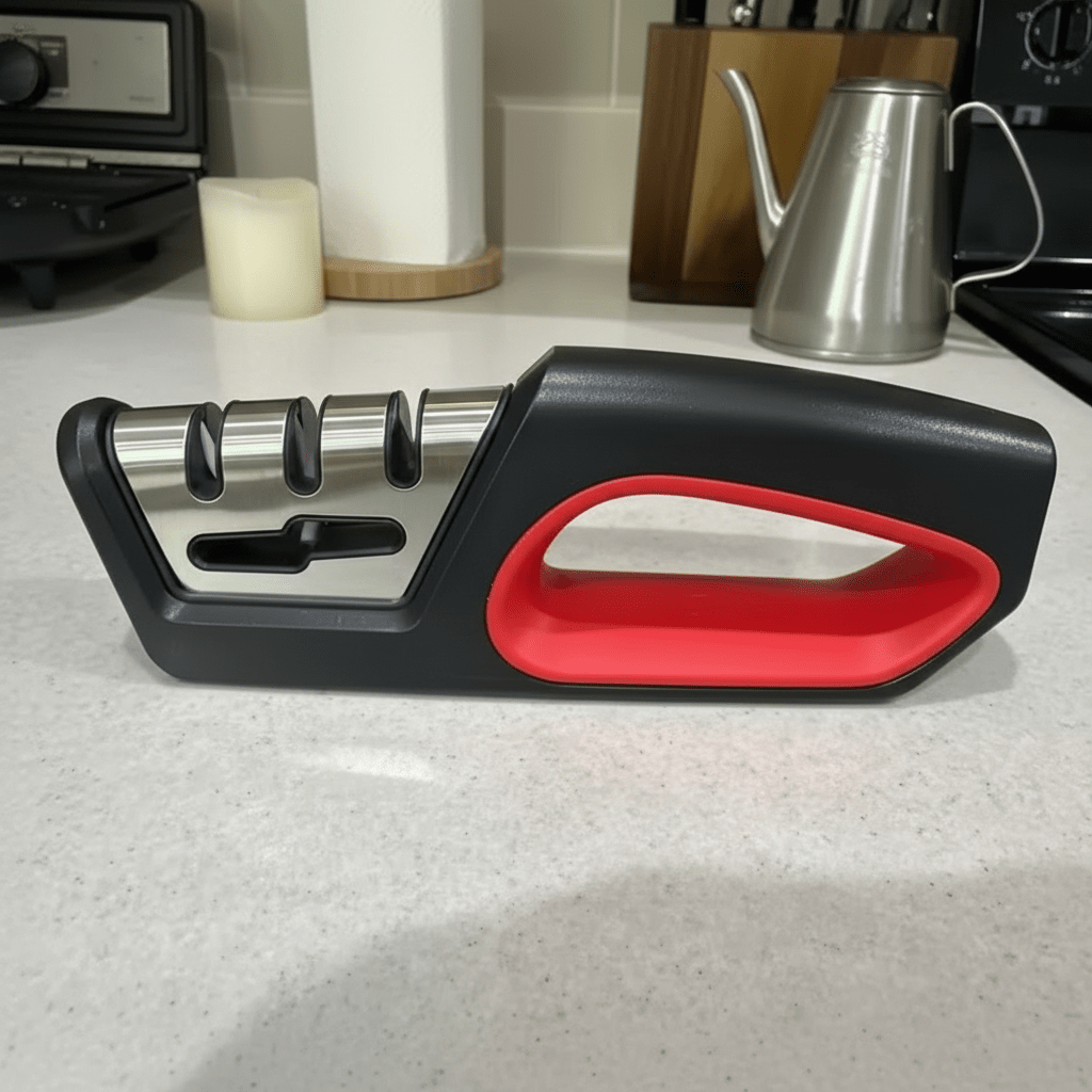 SHARPMIX – 4-in-1 Knife Sharpener & Scissors Polisher – Ergonomic Kitchen Tool