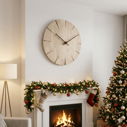 MINIMAWOOD – Elegant Solid Wood Wall Clock with Pendulum Movement