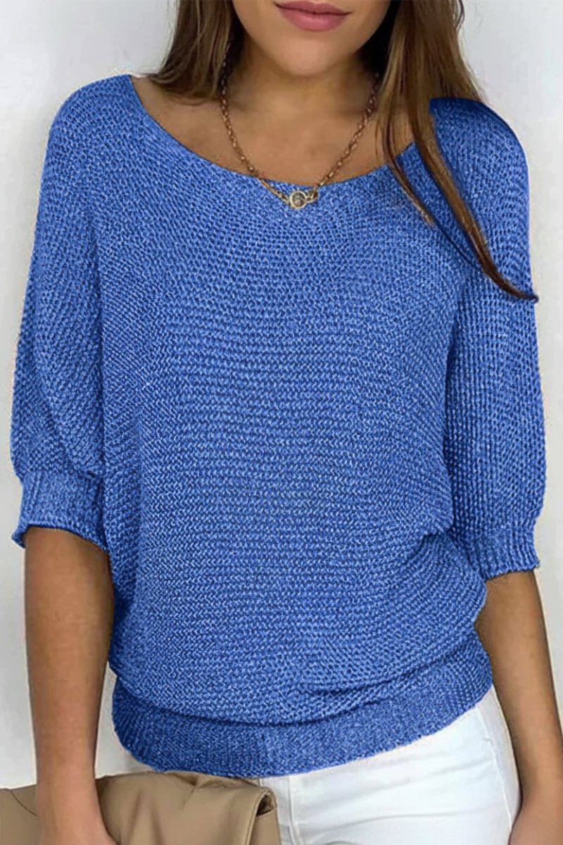 Genevieve - Comfortable Knitted Autumn Top in Timeless Design for Versatile Layering 1