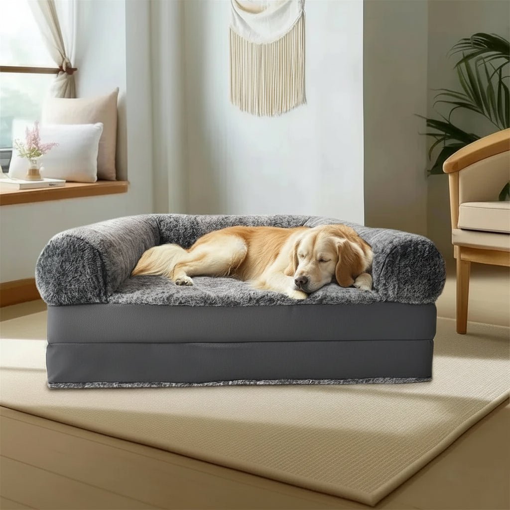 Giant Dog Bed - 180cm Plush Cover with Orthopedic Support for Pets and Owners 4