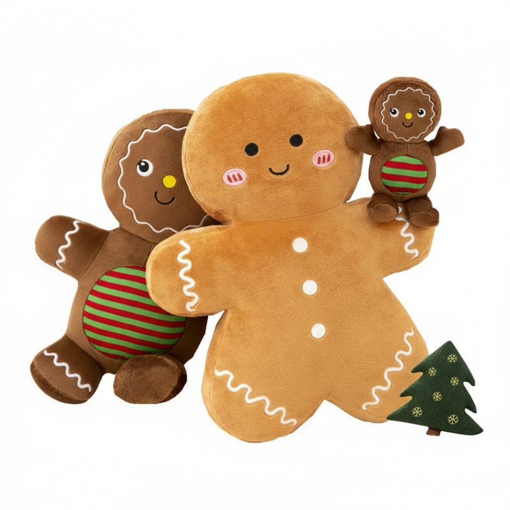 Gingerbread Plush Toy - Soft Stuffed Animal Cushion for Cozy Holiday Decor 0