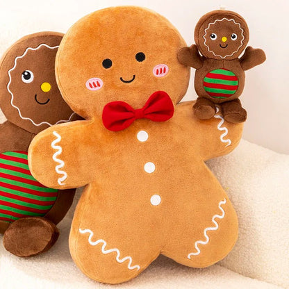 Gingerbread Plush Toy - Soft Stuffed Animal Cushion for Cozy Holiday Decor 2