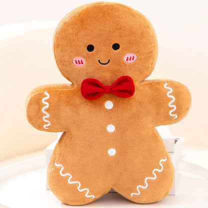 Gingerbread Plush Toy - Soft Stuffed Animal Cushion for Cozy Holiday Decor 6