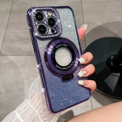 Glitter Diamond Magnetic Ring Holder for iPhone - Enhanced Grip & Stand 5