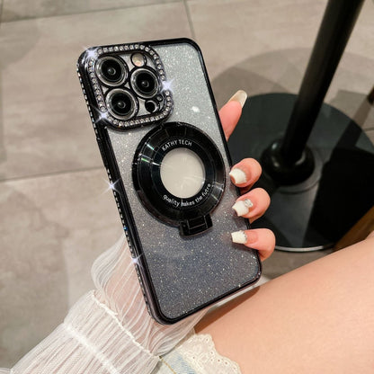 Glitter Diamond Magnetic Ring Holder for iPhone - Enhanced Grip & Stand 7