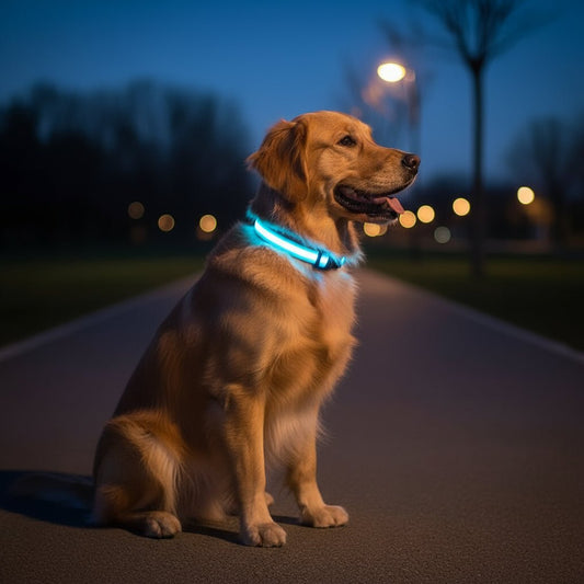 GlowBright LED Dog Collar - High Visibility, Adjustable Fit, 3 Flash Modes 9