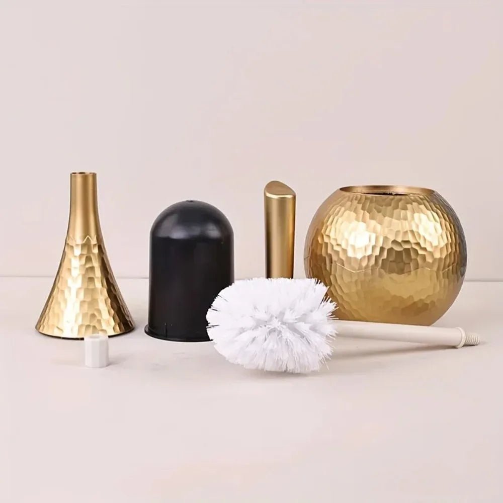 GoldenLuxe Sculpted Toilet Brush | Luxury Bathroom Accessory | Modern Gold Design | Hygienic Cleaning Tool 4