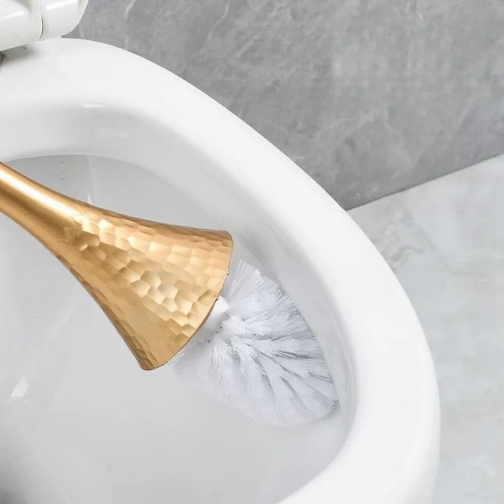 GoldenLuxe Sculpted Toilet Brush | Luxury Bathroom Accessory | Modern Gold Design | Hygienic Cleaning Tool 6